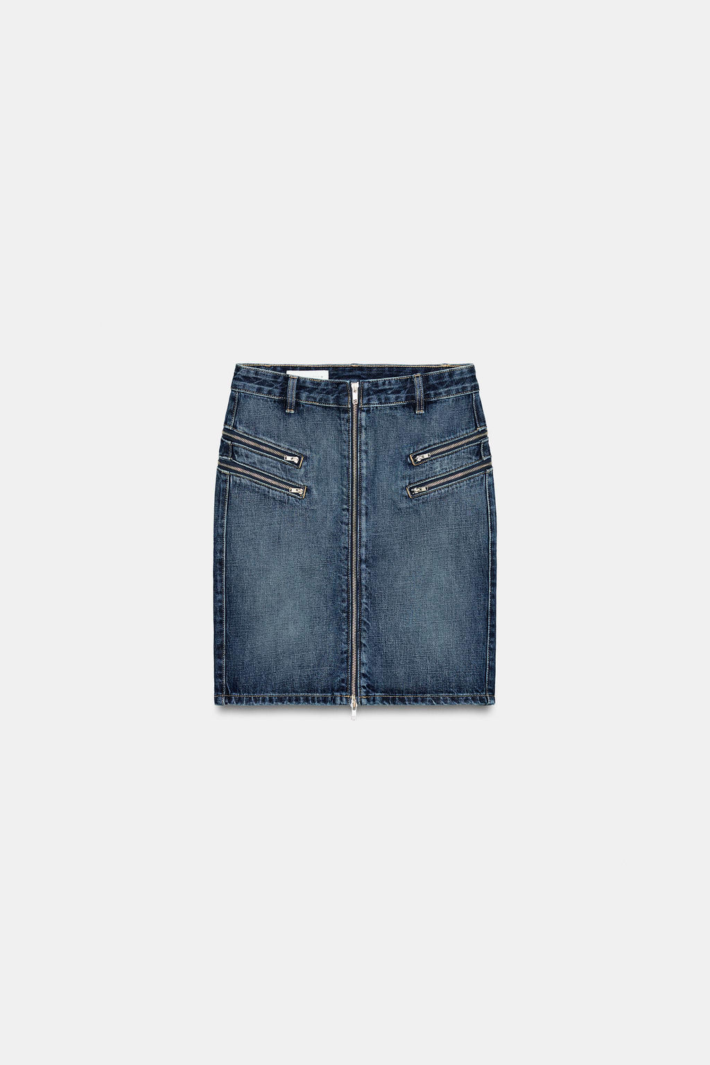 FALDA DENIM TRF CREMALLERAS / ?ndigo - Zara фото 4