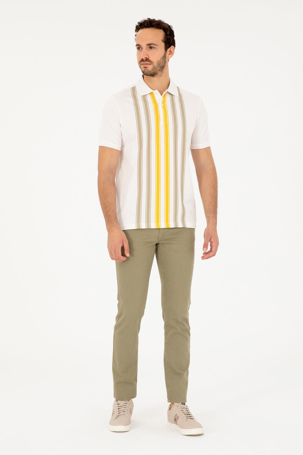 U. S. Polo Assn / Мужская футболка цвета экрю - U.s. polo assn фото 11