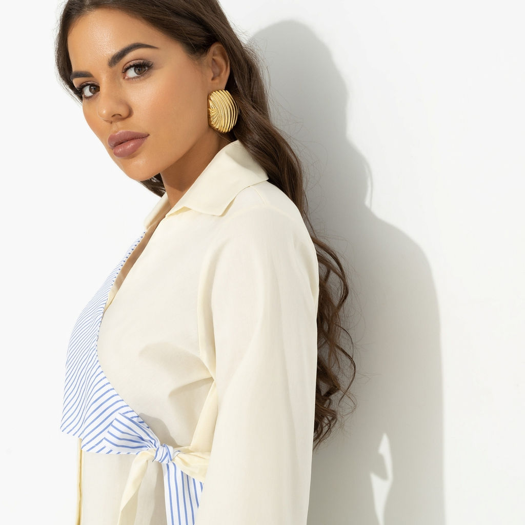 Рубашка из хлопка, Модная цель (желтая) - Charutti фото 9