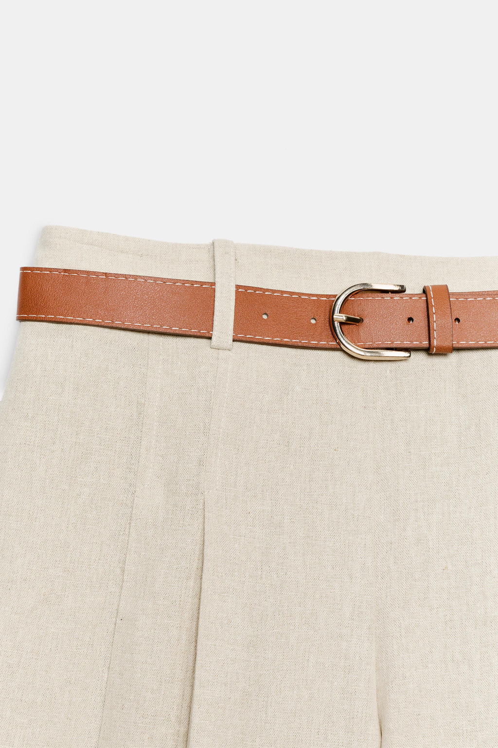 BERMUDA LARGA CINTUR?N / Beige claro - Zara фото 9