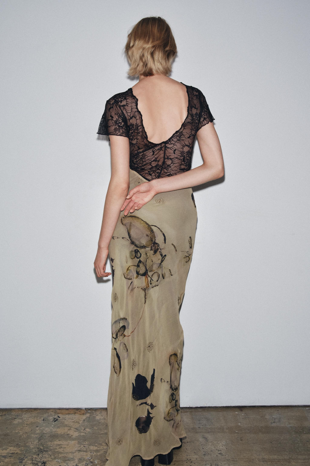 BEADED LACE PRINT DRESS - Zara фото 3