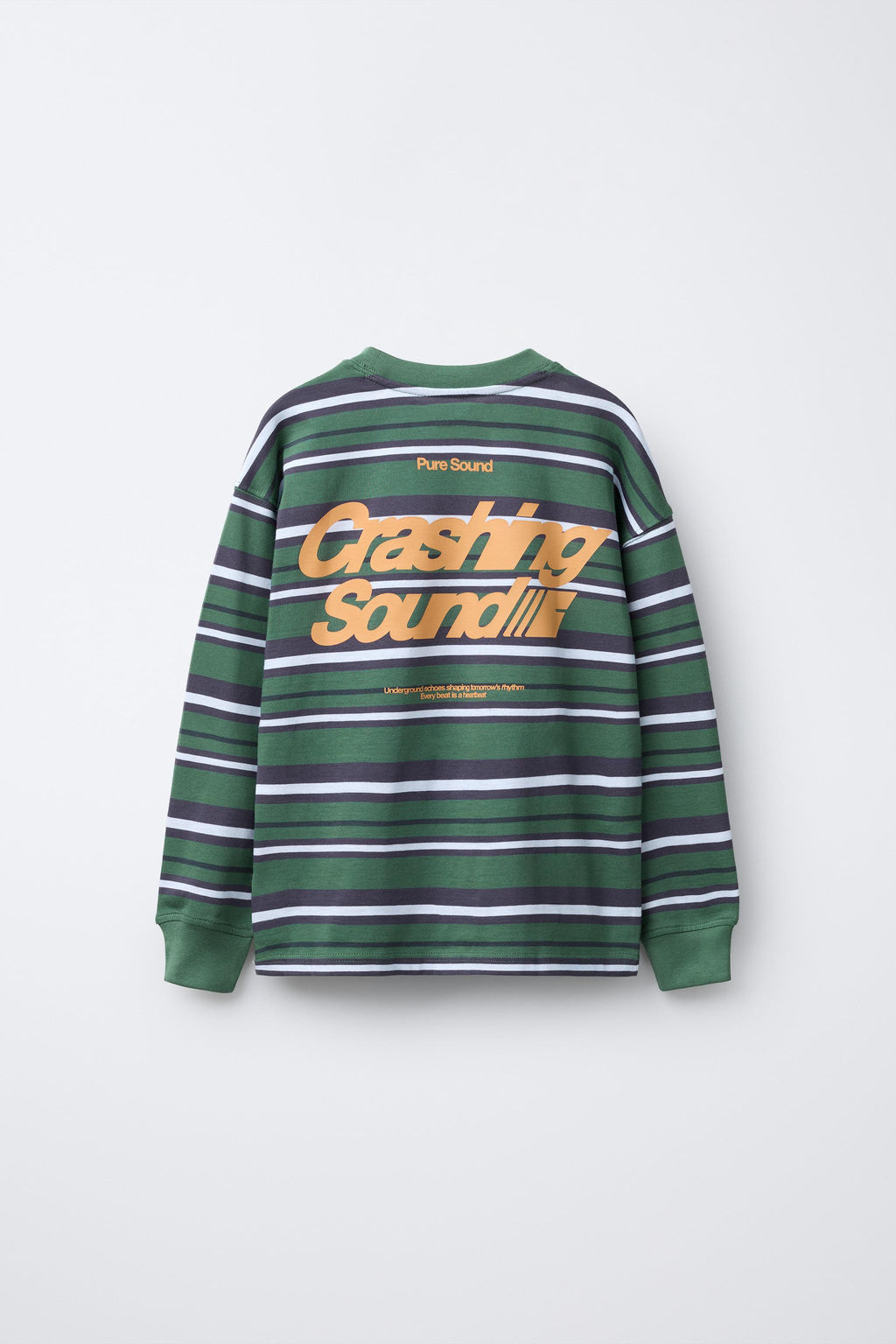 WOVEN STRIPE T-SHIRT WITH SLOGAN - Zara фото 7