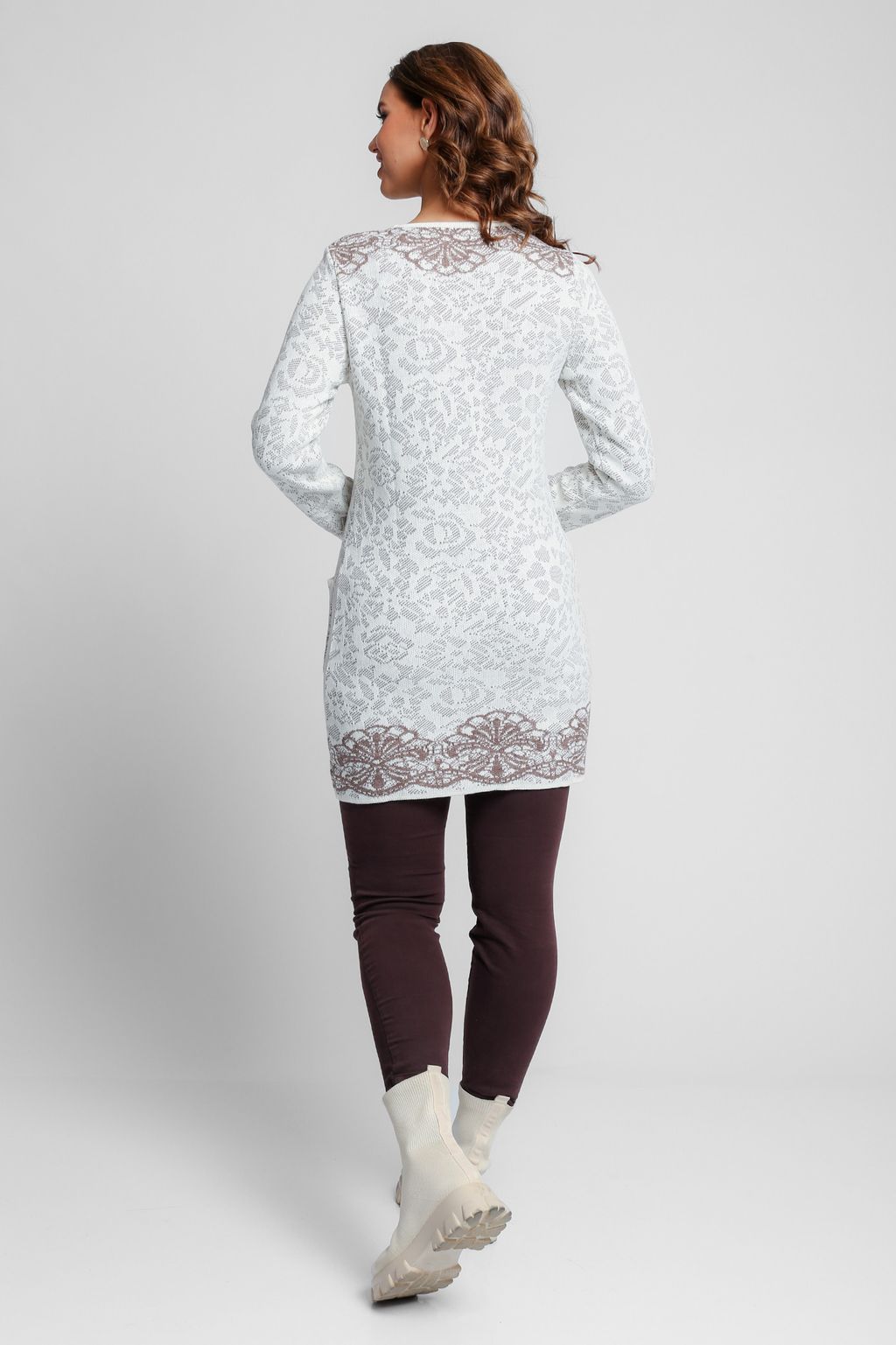 Джемпер Д 2954/молочно-кофейный - Текстильная мануфактура фото 6