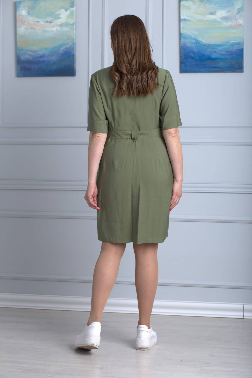 Платье ANELLI 657 зеленый  фото 3