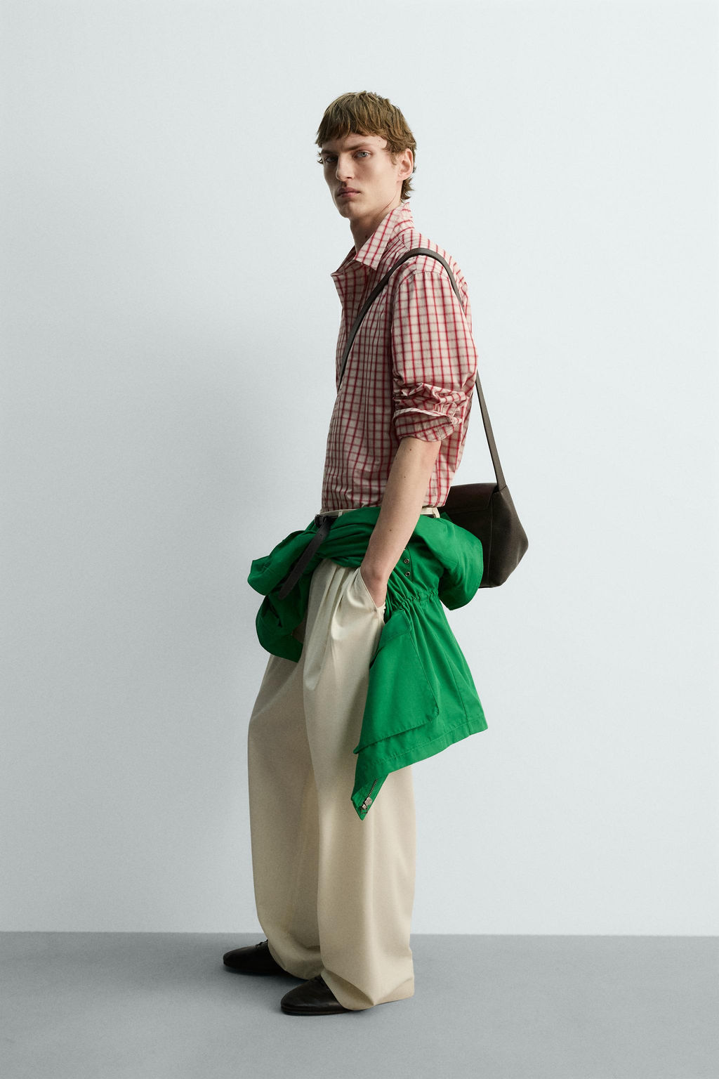 LIMITED EDITION RELAXED FIT CHECK SHIRT - Zara фото 13