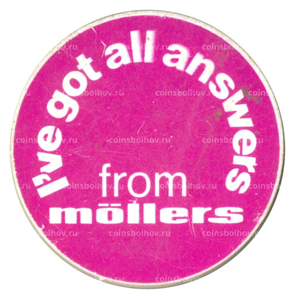 Значок рекламный Mollers