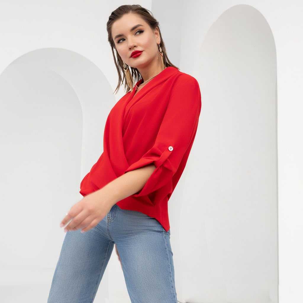 Блуза, Гордость и убеждение (маковый цвет) - Charutti фото 2