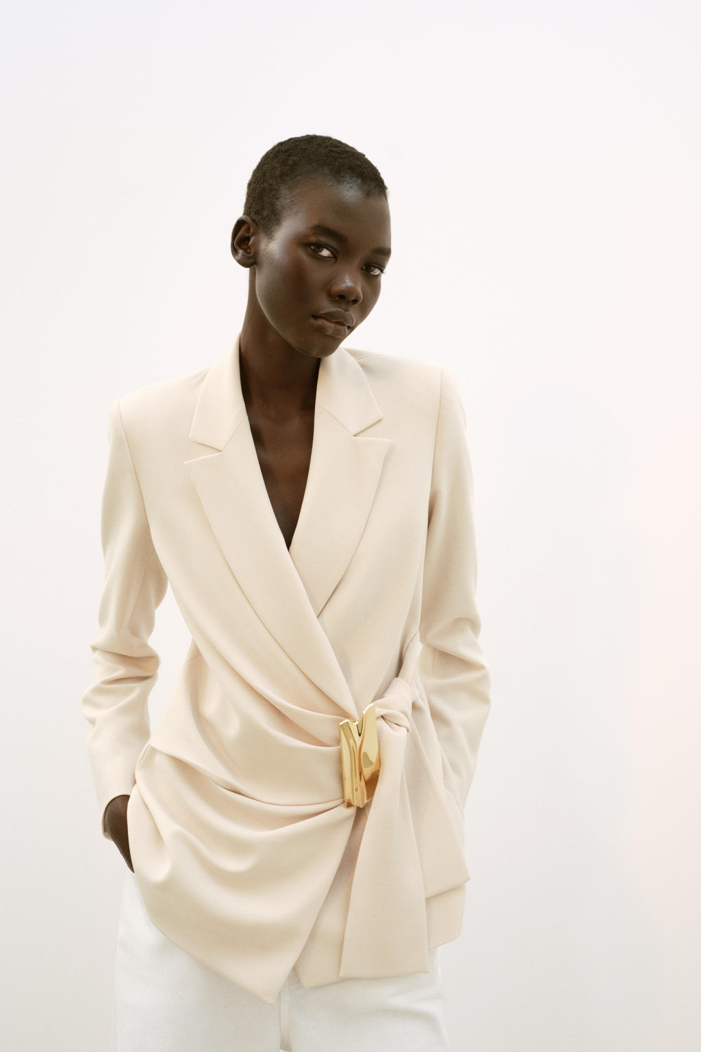 DOUBLE-BREASTED BLAZER WITH BUCKLE - Zara фото 10