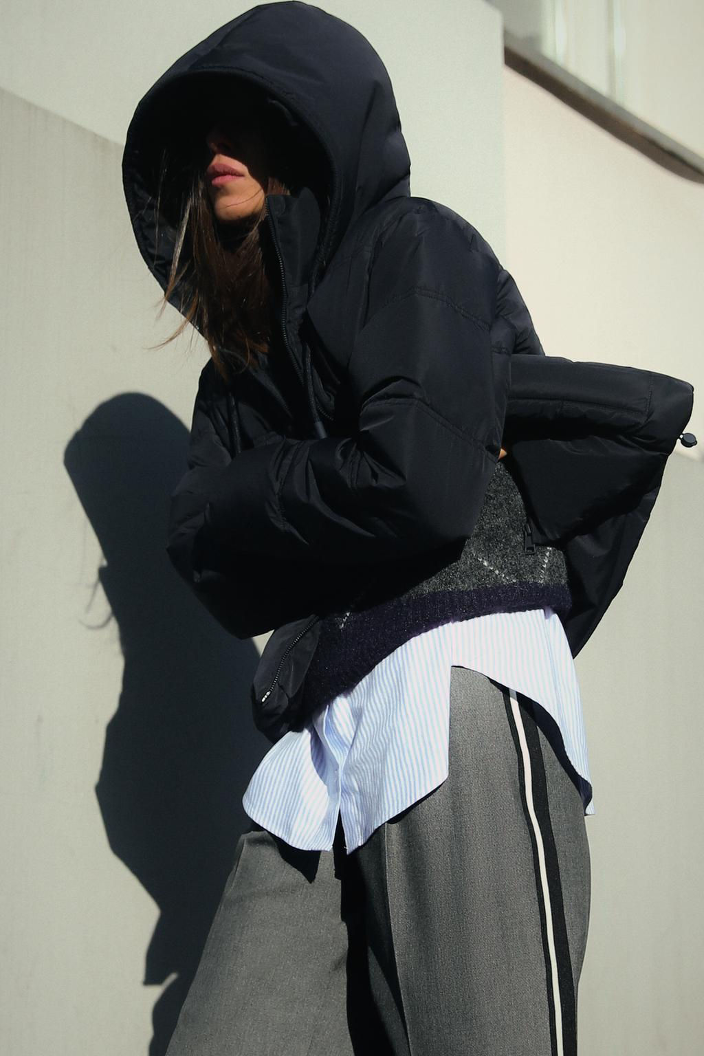 WATER AND WIND PROTECTION SHORT PUFFER ANORAK - Zara фото 19