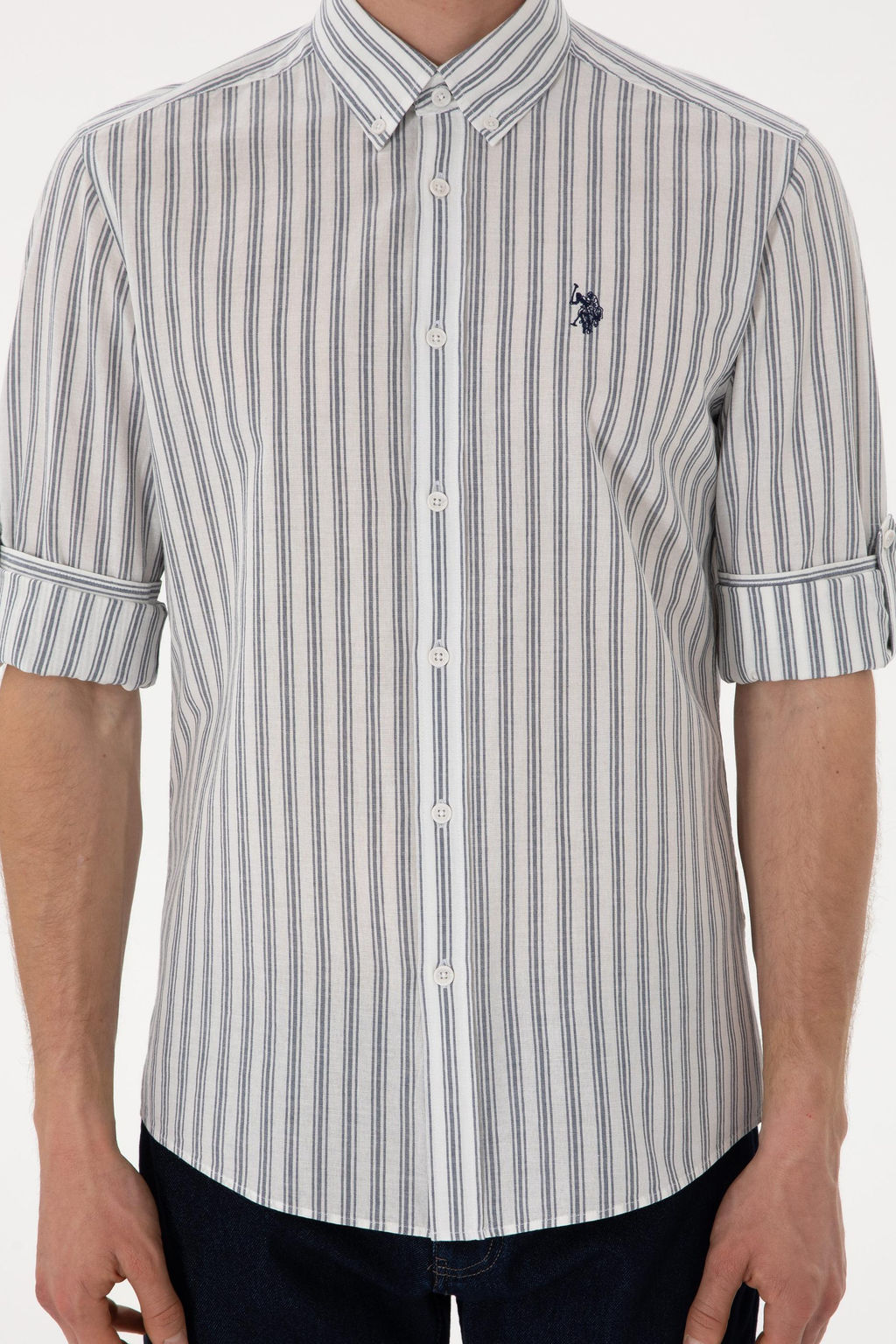 Erkek Beyaz Uzun Kollu G_mlek Sepette S_rpriz _ndirim - U.s. polo assn фото 6