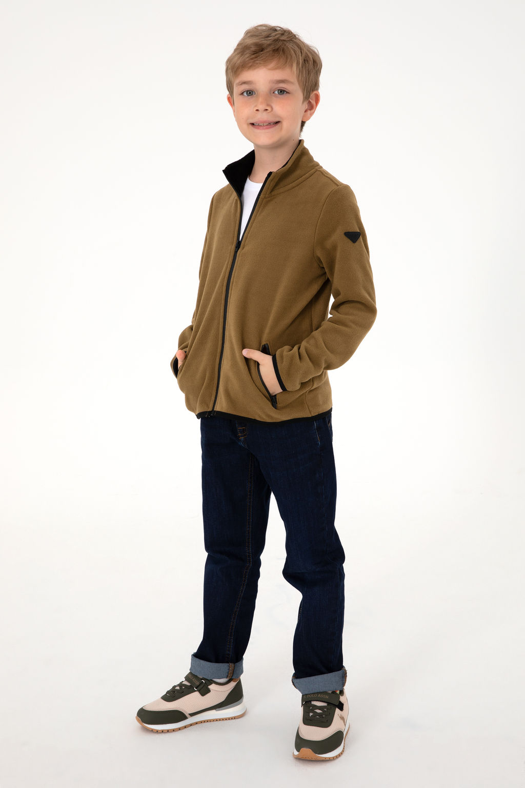 Erkek Гocuk FermuarlД Haki Polar Sweatshirt - U.s. polo assn фото 3