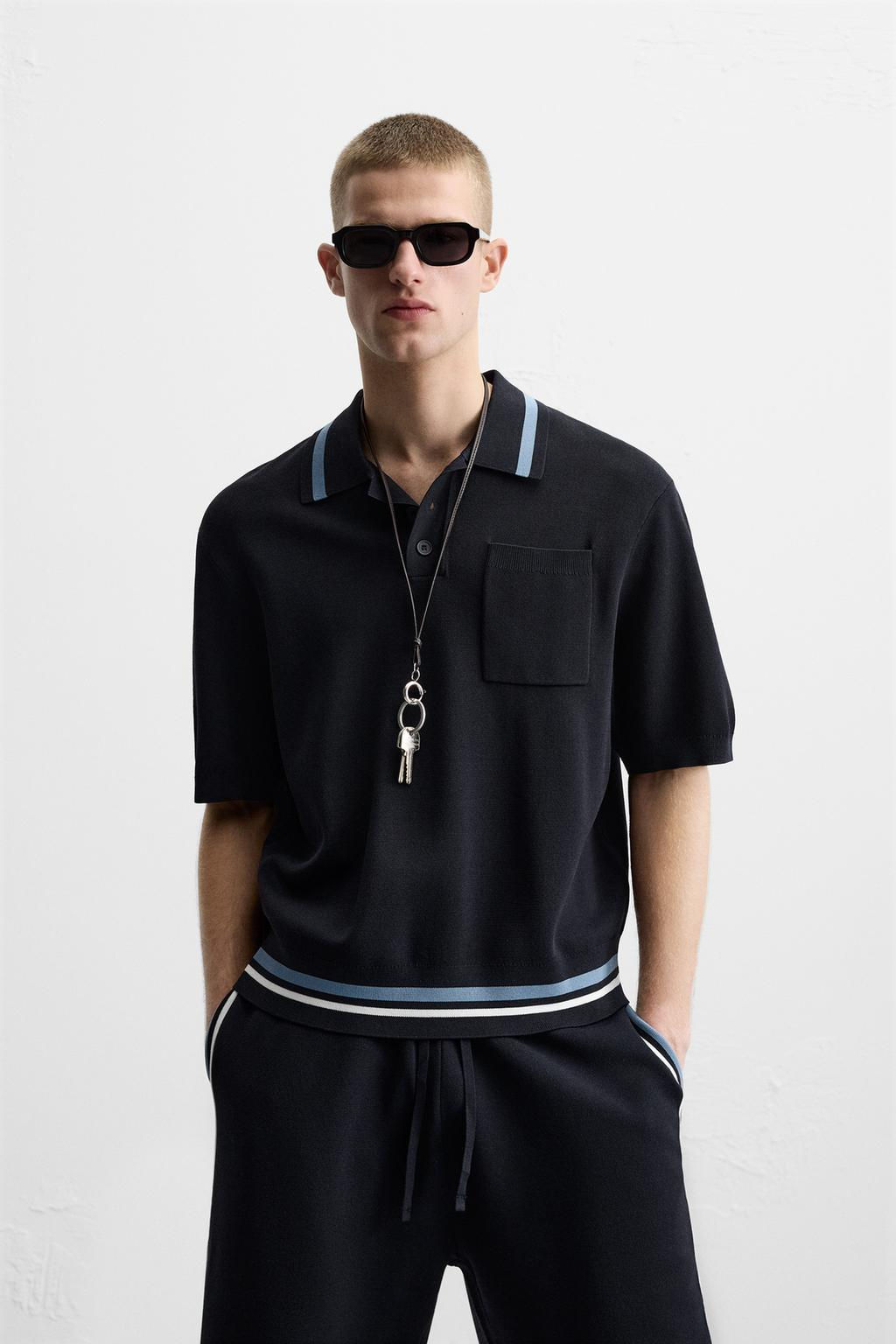 KNIT POLO SHIRT WITH POCKET - Zara фото 2