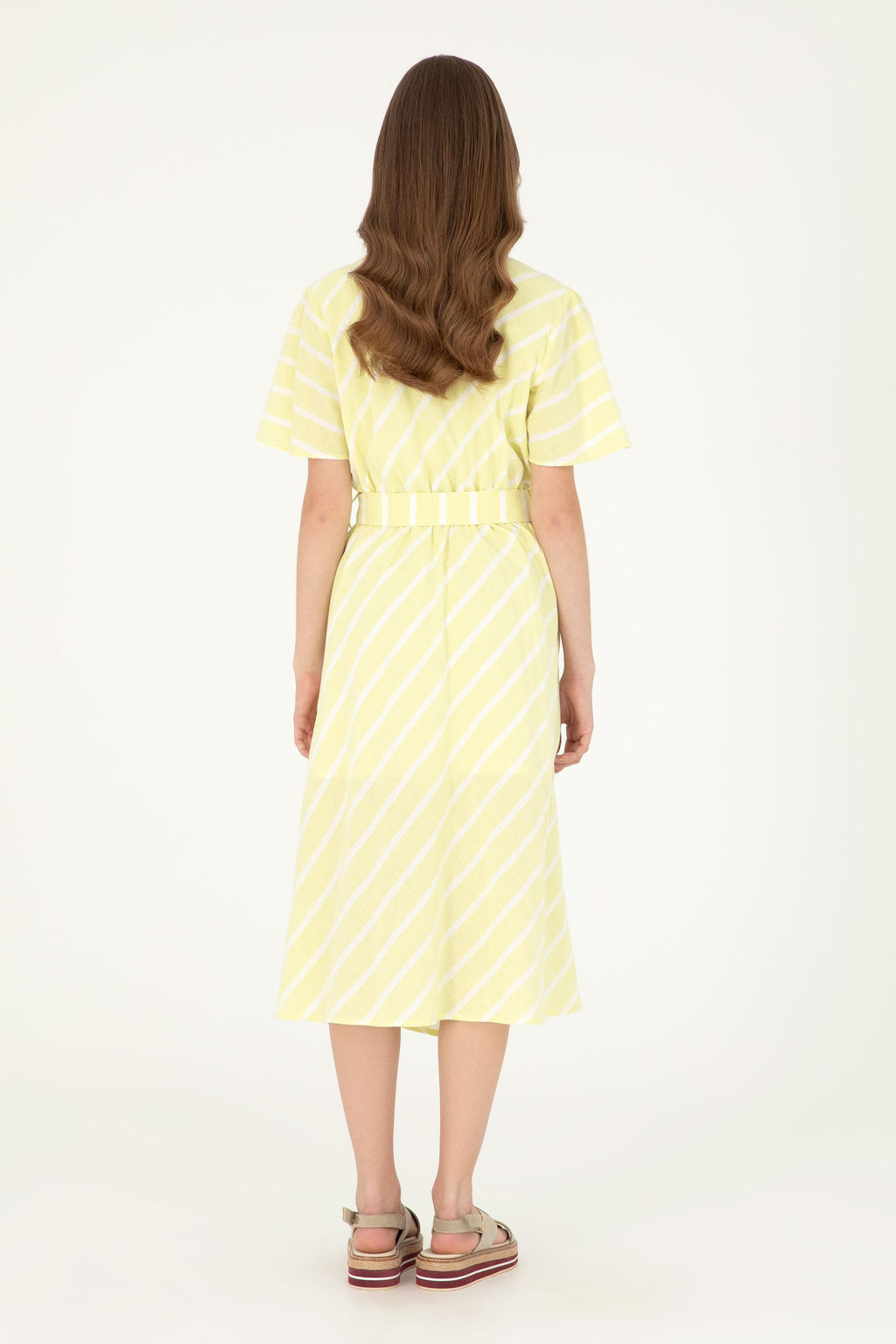 Женское тканое платье фисташкового цвета Неожиданная скидка в корзине - U.s. polo assn фото 4