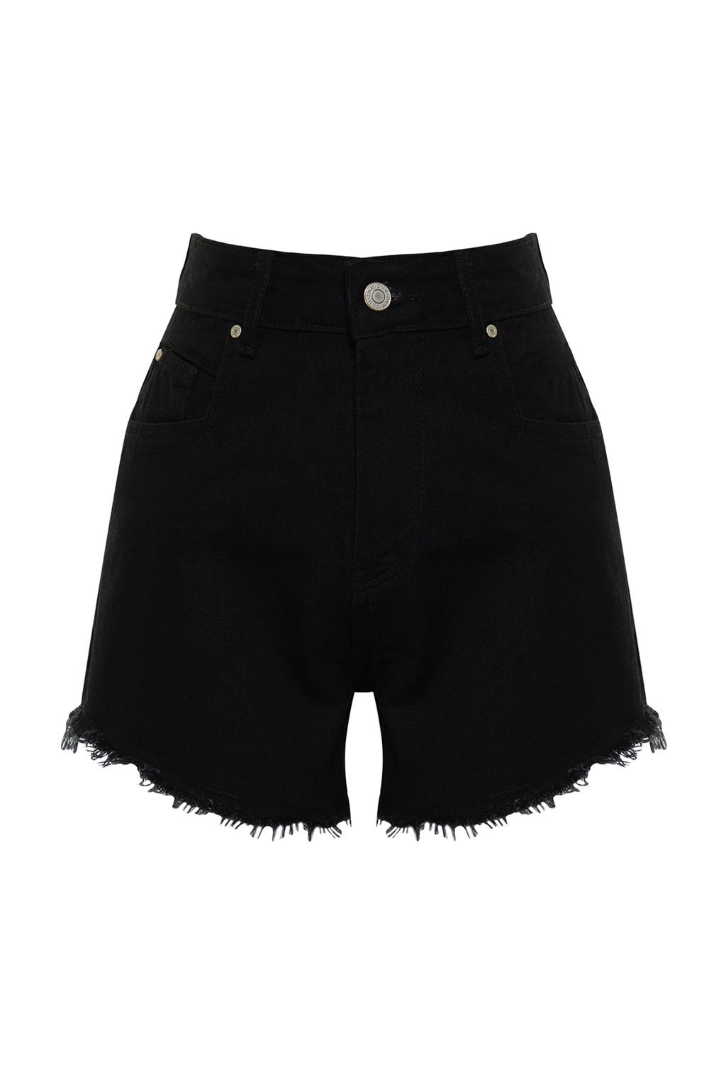Siyah Denim Puskullu Plaj Sort TBESS22SR0395
