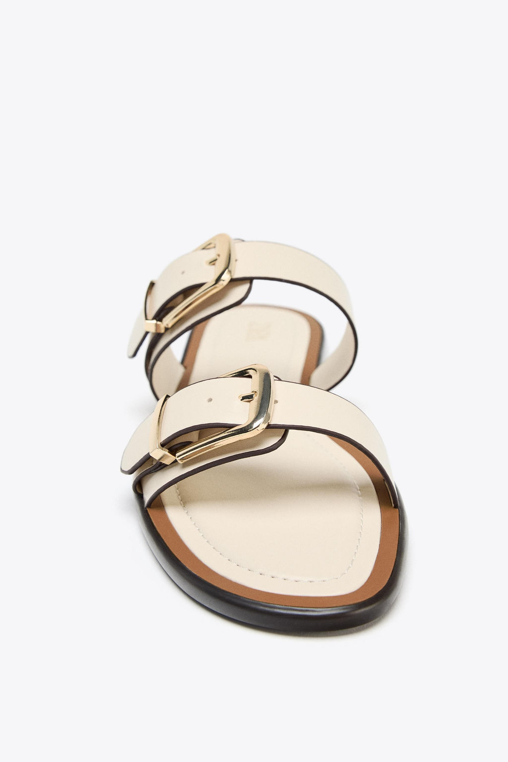 DOUBLE-STRAP BUCKLE SANDALS - Zara фото 9