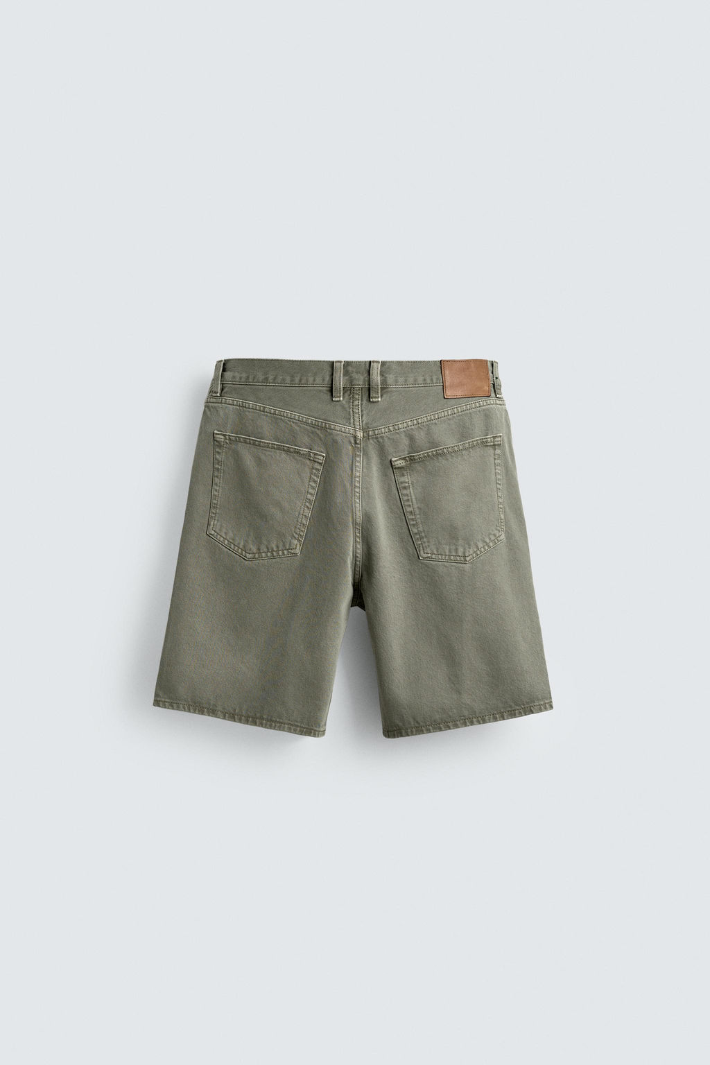 BERMUDA DENIM REGULAR FIT / Verde gris