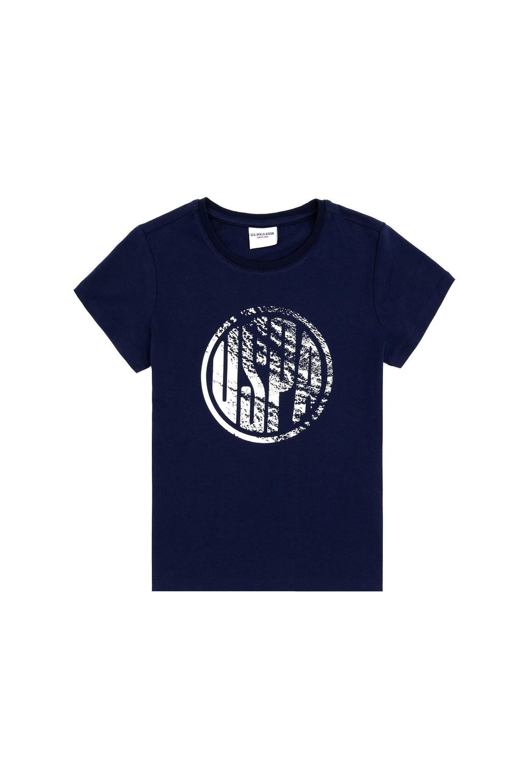 Футболка U.S. Polo Assn базовая темно-синяя хлопок  фото 4