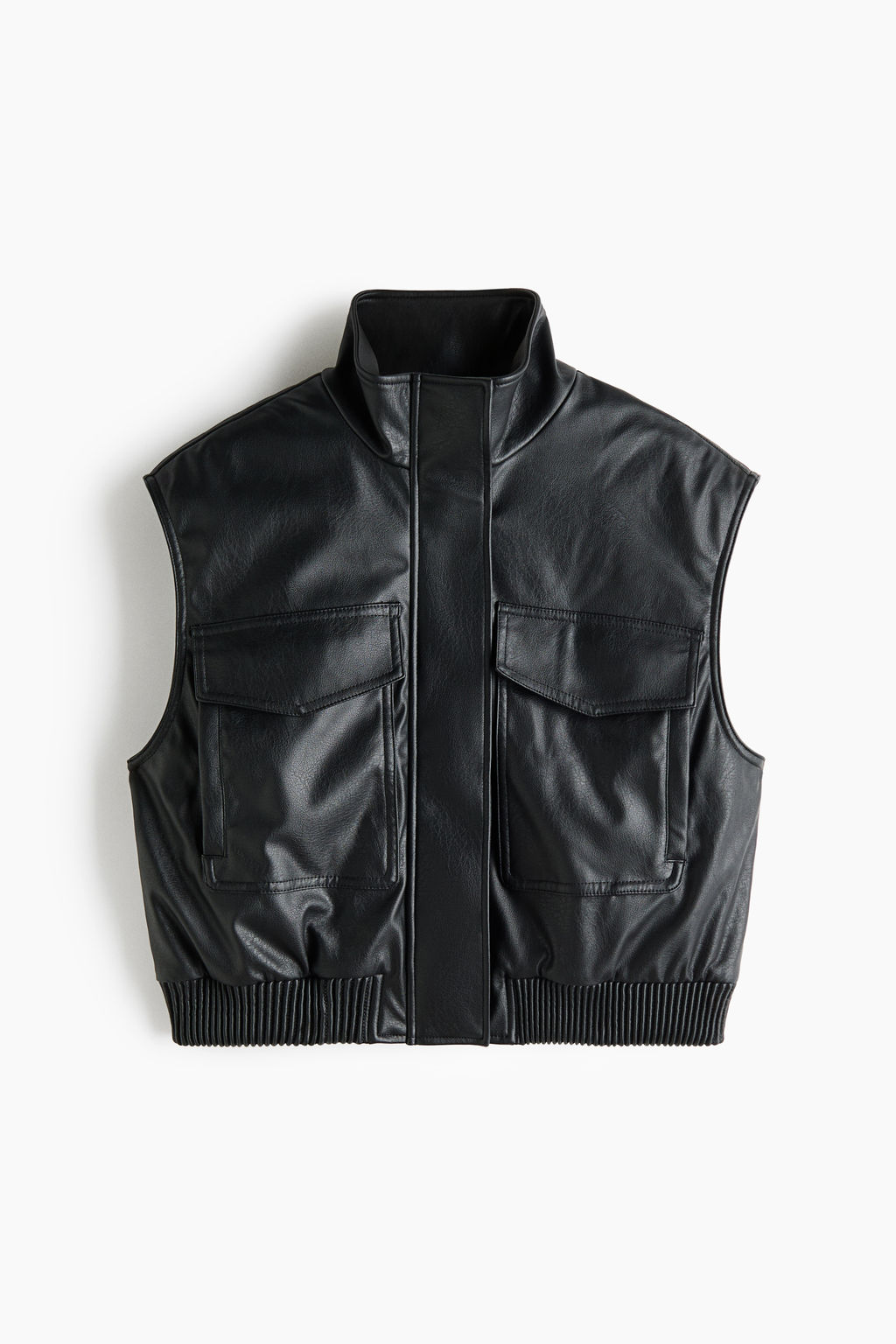 Oversized coated gilet