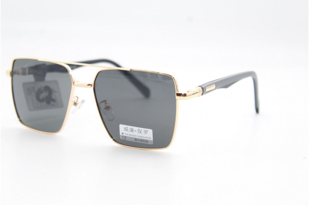 Солнцезащитные очки WILIBOLO (Polarized) 8020 57-15-143 С2 зол/серая линза