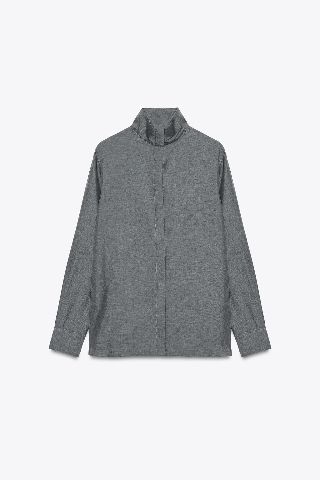 FLOWING HIGH NECK SHIRT - Zara фото 6