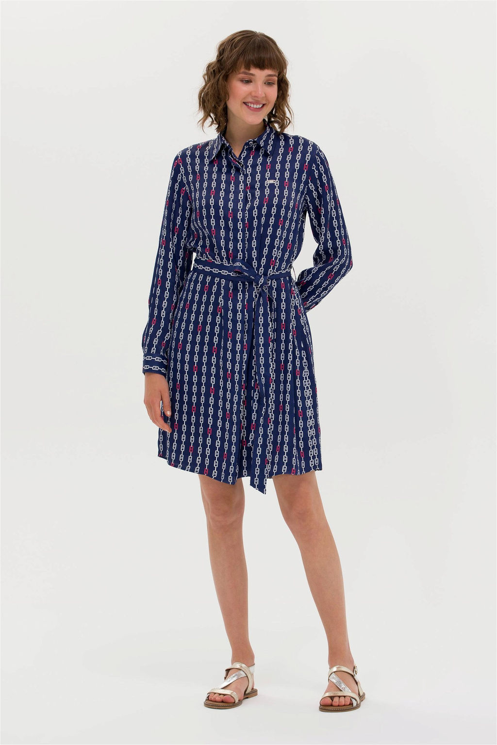 Женское темно-синее плетеное платье - U.s. polo assn фото 4