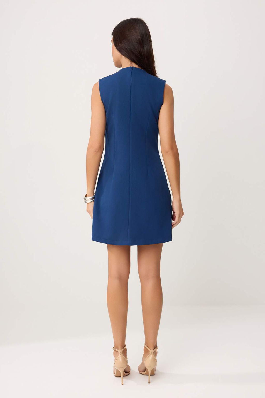 TRENDYOLMILLA Siyah Duz Kesim Dugme Detayl? Mini Dokuma Elbise TWOSS24EL00704  фото 19