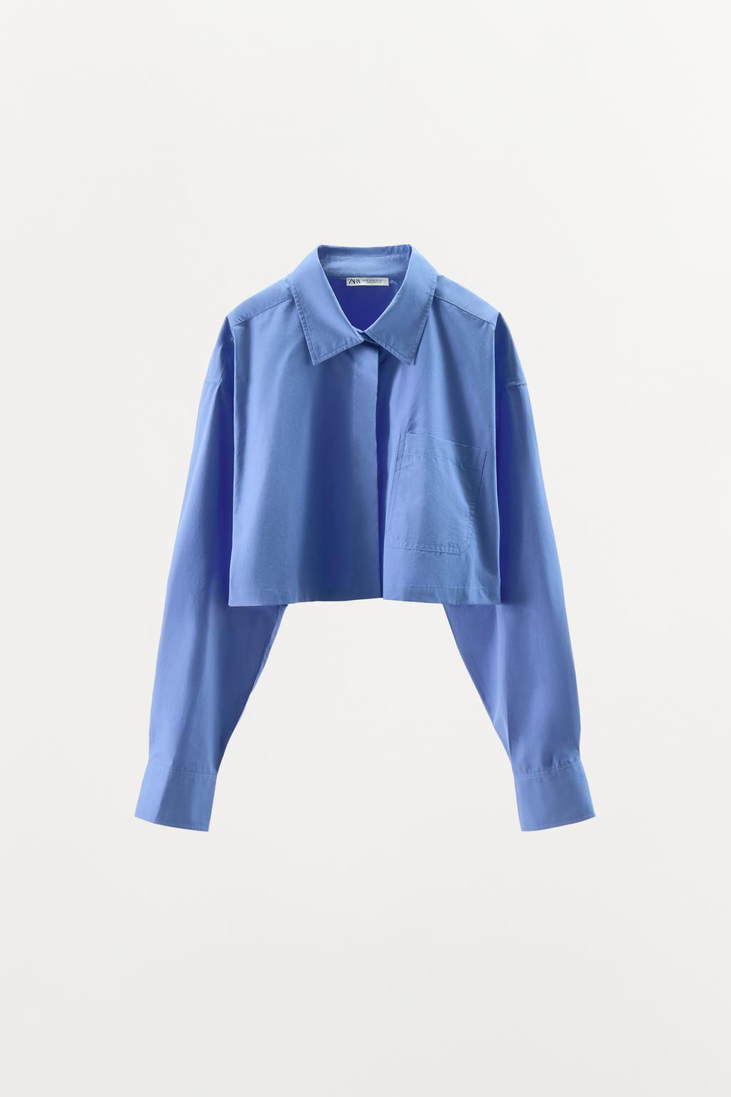 CROP POPLIN SHIRT - Zara фото 6