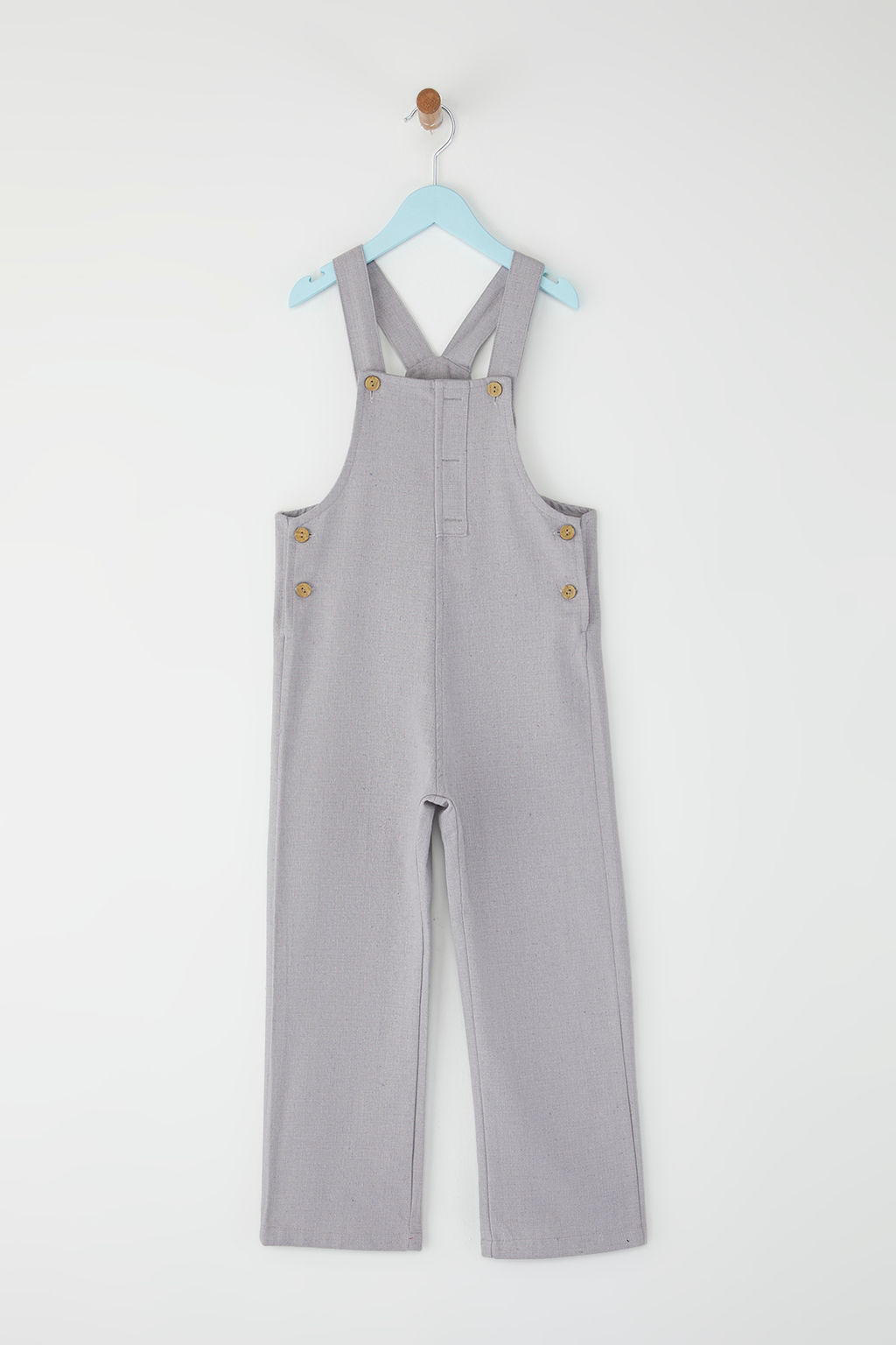 Gri K?z Cocuk Basic Ask?l? Uzun Dokuma Salopet TKDSS25SE00000 - Trendyolmilla фото 2