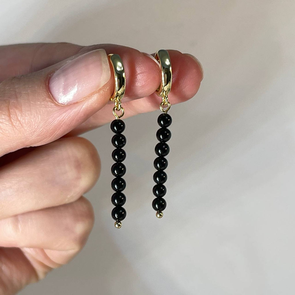 Серьги с Турмалином "Шерл"