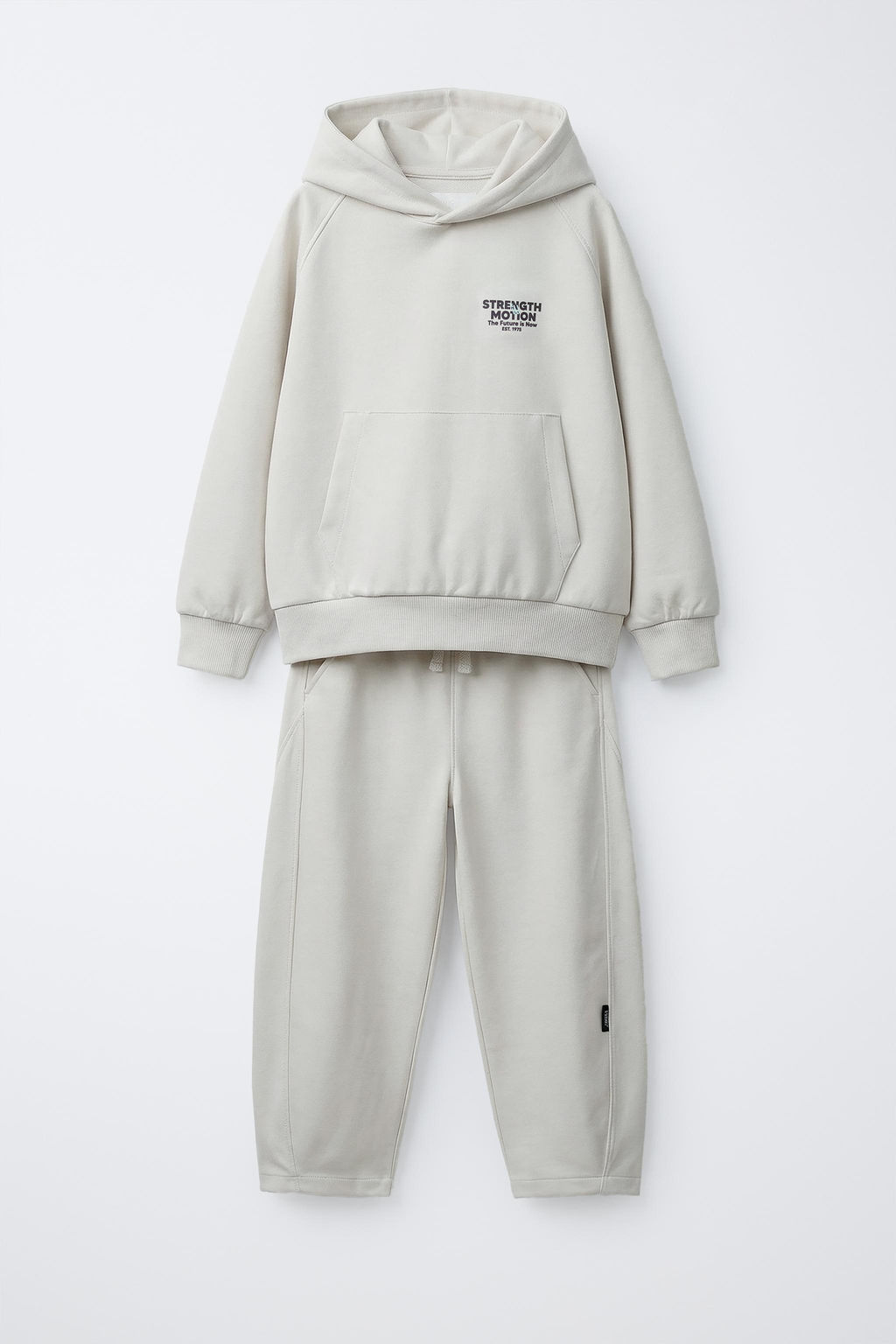 INTERLOCK HOODIE AND JOGGERS SET - Zara фото 13