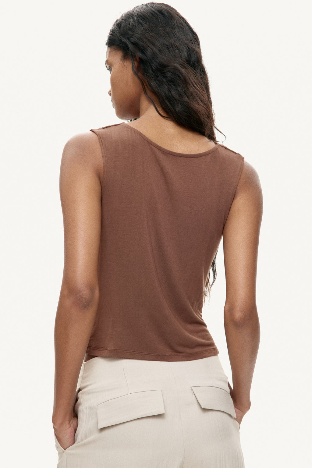 Top de punto con escote drapeado - H&m фото 8