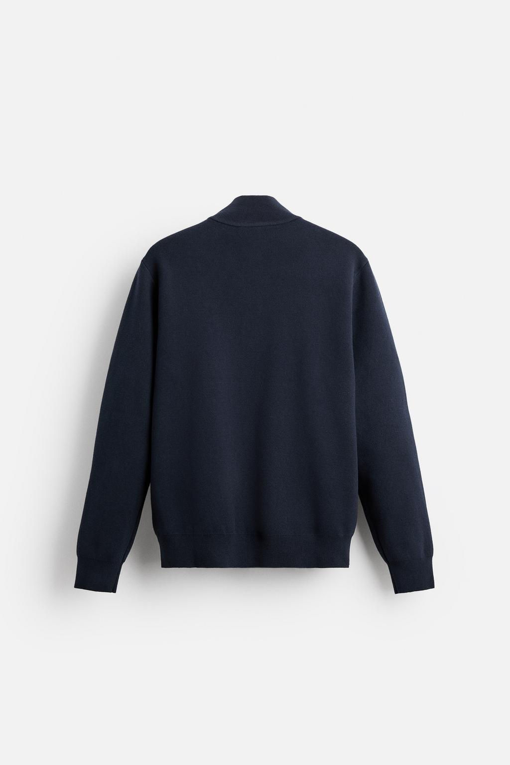 MOCK NECK CARDIGAN WITH ZIP - Zara фото 8