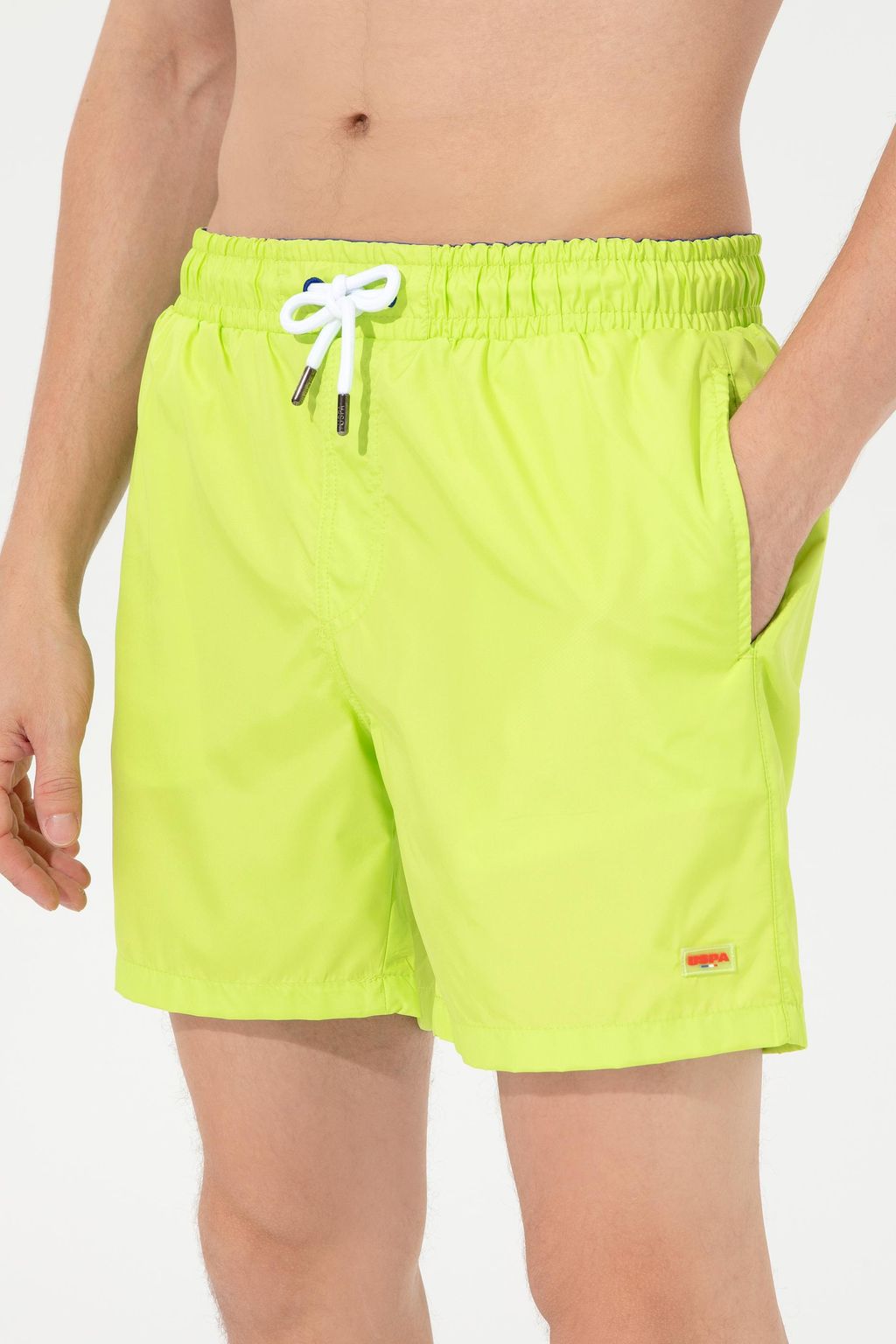 U. S. Polo Assn Мужские шорты для плавания фисташково-зеленого цвета - U.s. polo assn фото 2