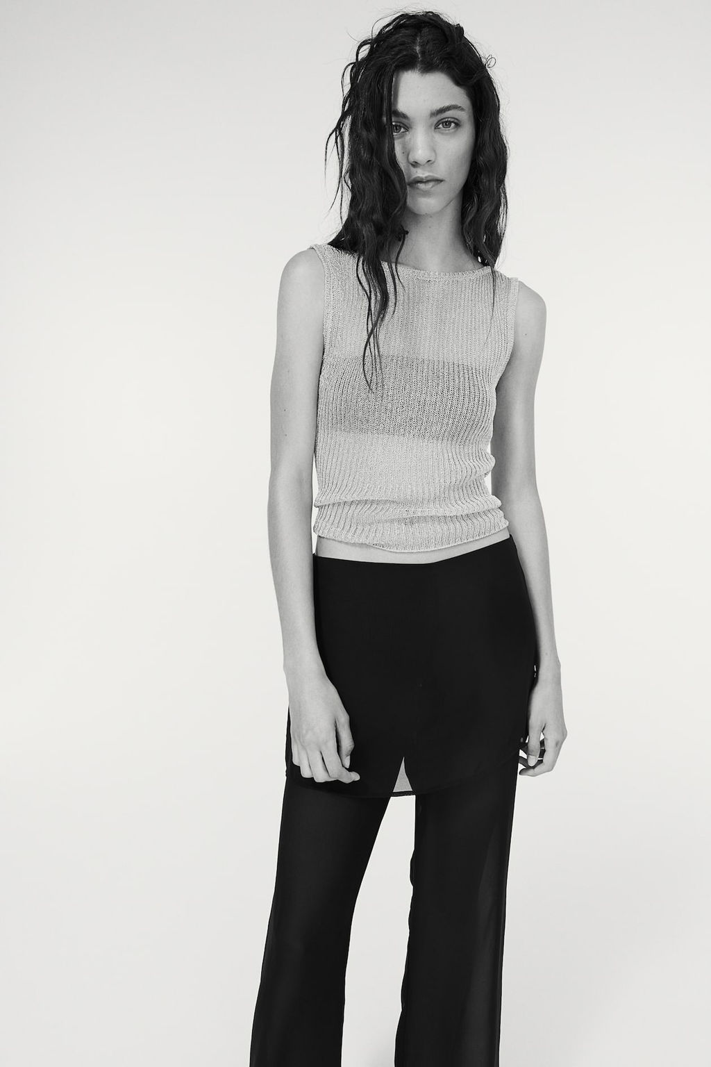 Pantalon de gasa con falda superpuesta - H&m фото 2
