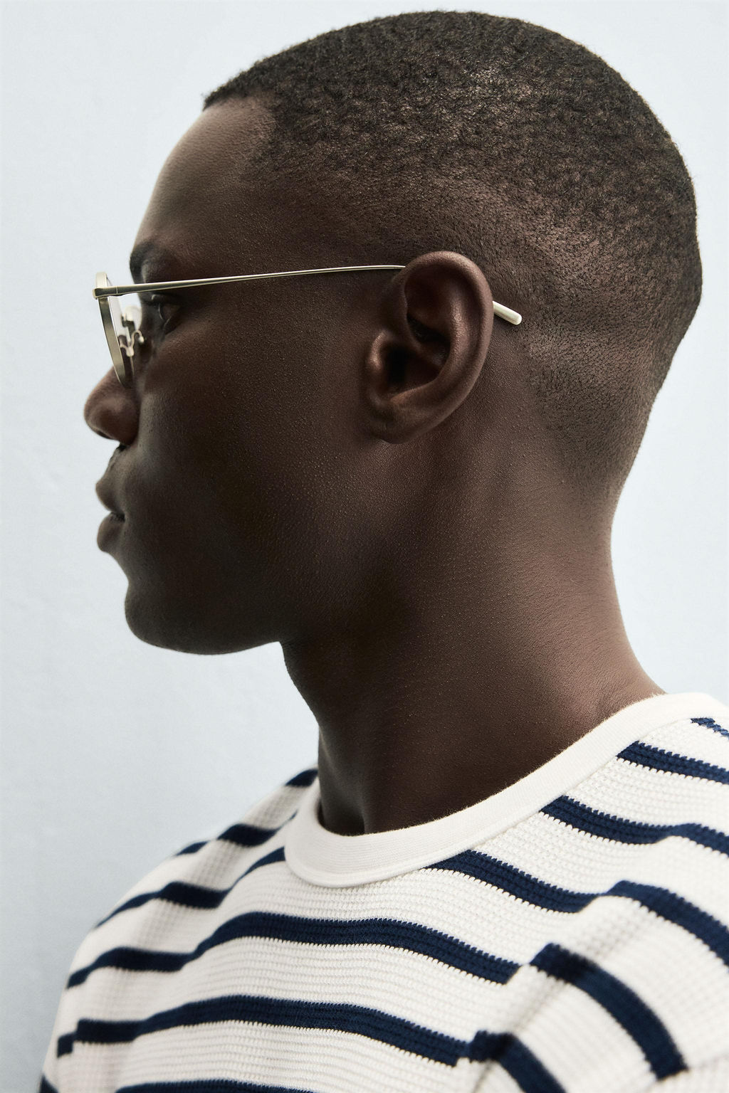 CHECK TEXTURED T-SHIRT - Zara фото 6