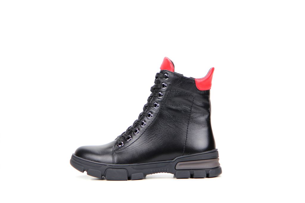 Ботинки EDART 227.V.astra15bl.black+red/шерсть