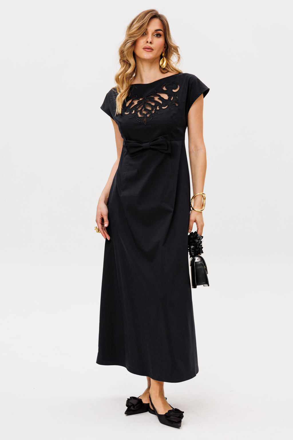 Платье Eola 2850 из хлопка с вышивкой миди фото 2