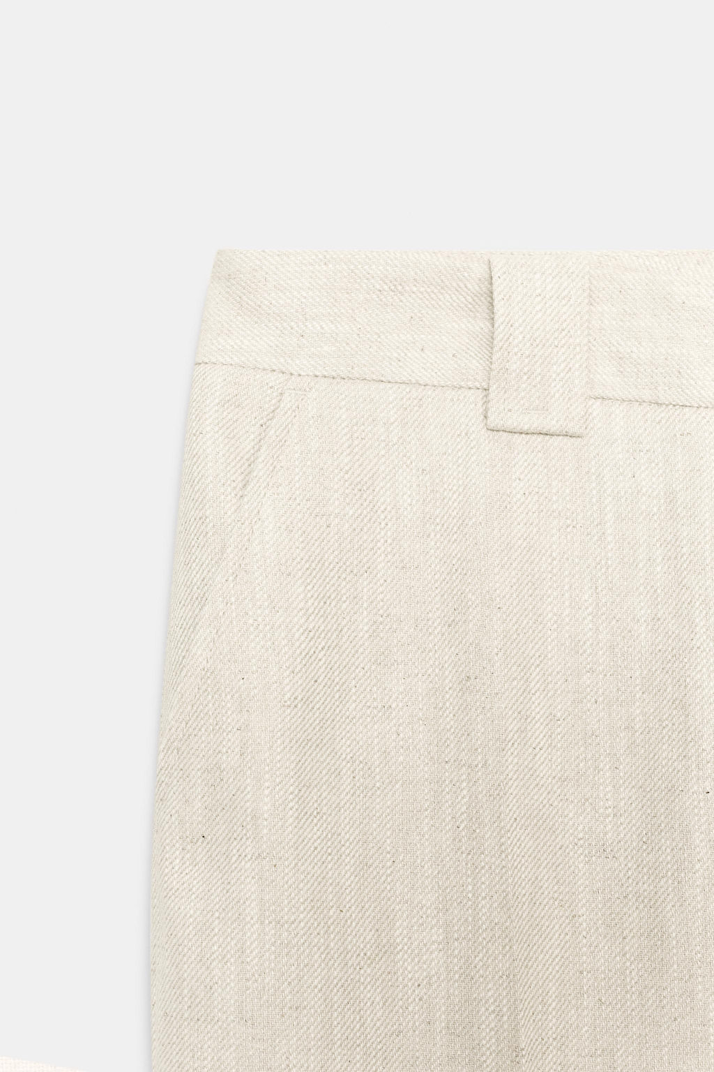 PANTAL?N RECTO TEJIDO R?STICO / Beige claro - Zara фото 8