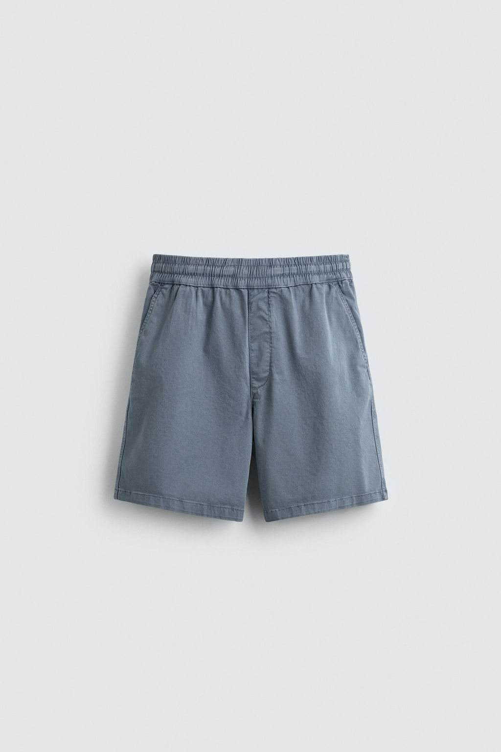 BERMUDA TWILL RELAXED FIT / Azul claro