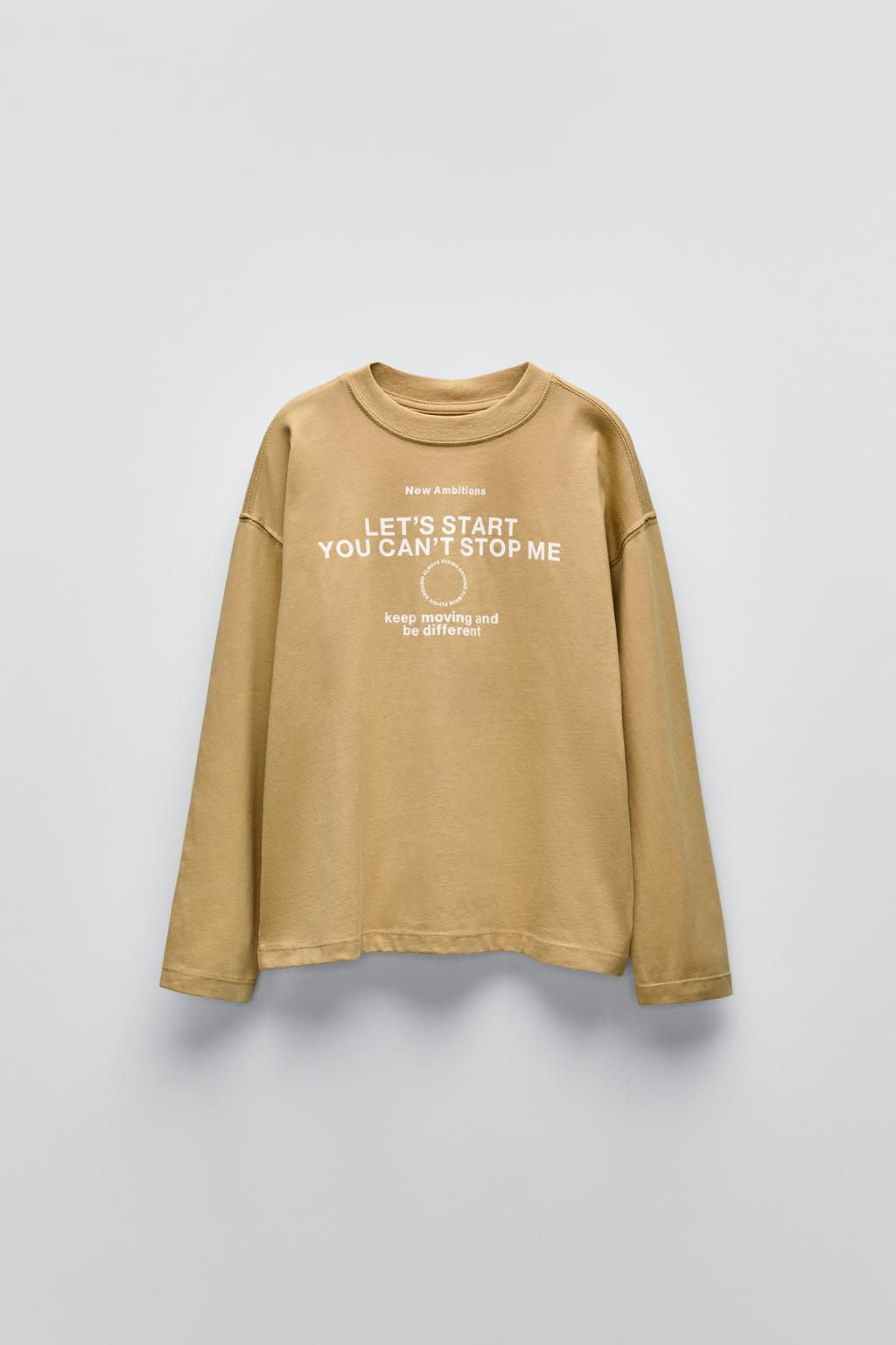 T-SHIRT WITH SLOGAN - Zara фото 10