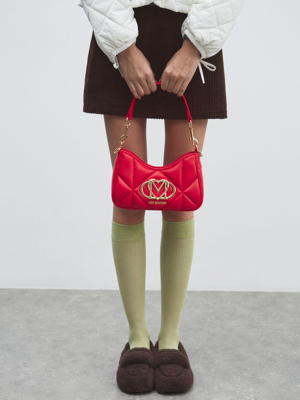 Женская сумка на плечо LOVE MOSCHINO EMBOSSED Q Артикул 4561075, рубиновый  фото 5