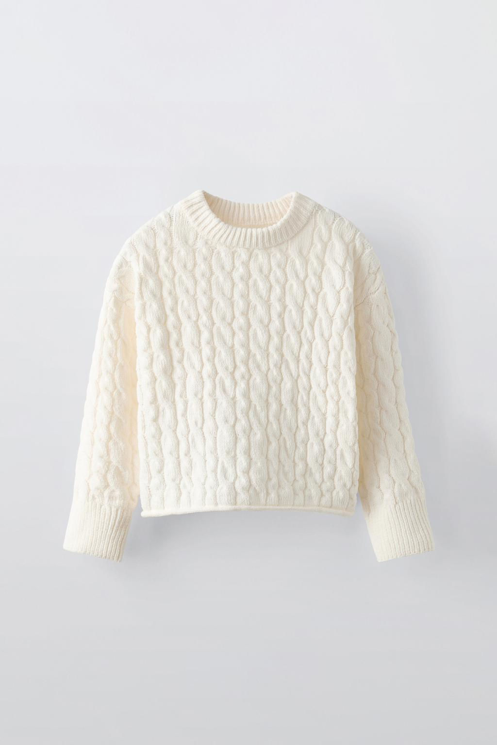 CABLE-KNIT CHENILLE SWEATER - Zara фото 6