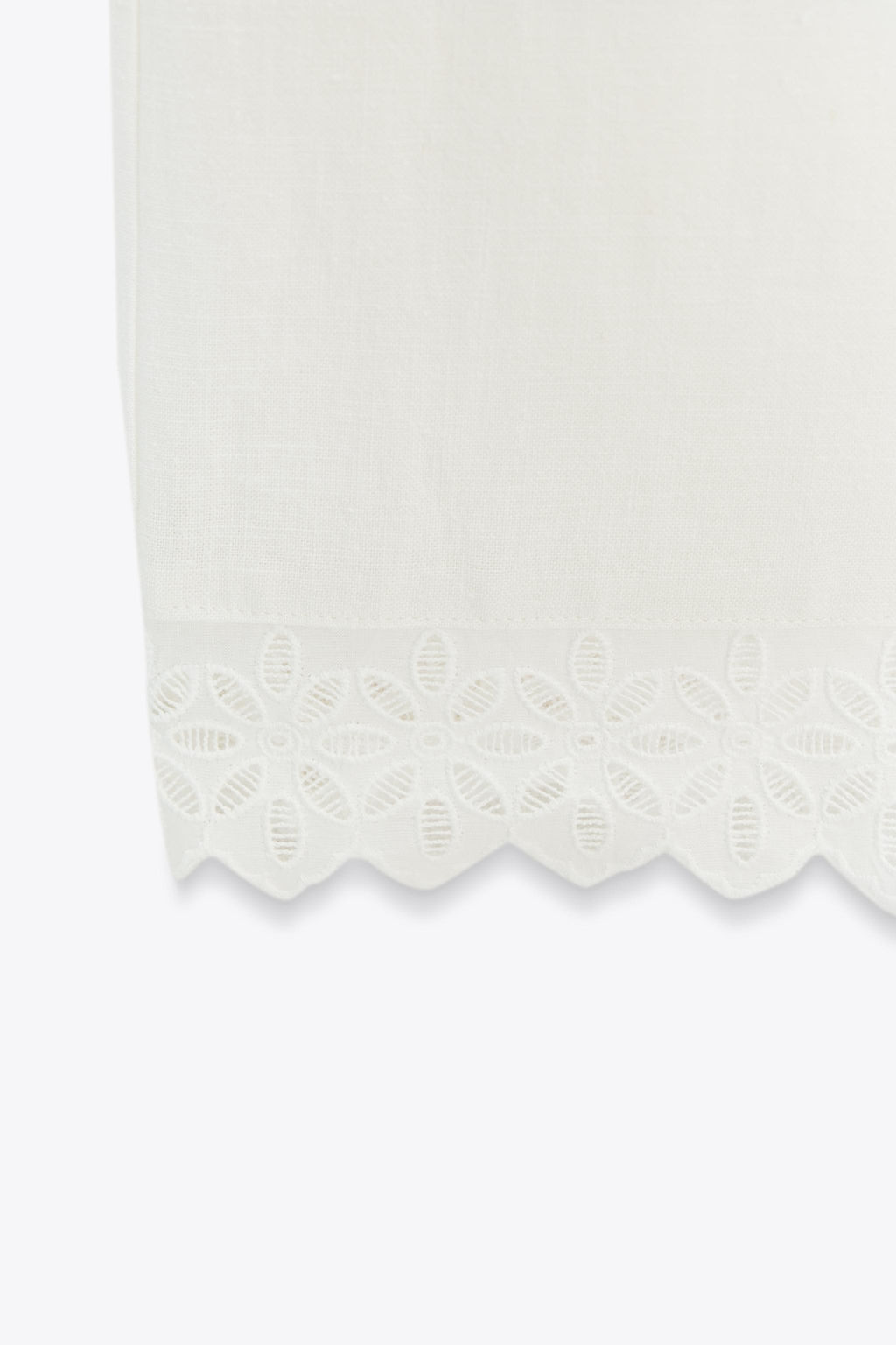 RAMIE TROUSERS WITH LACE TRIM