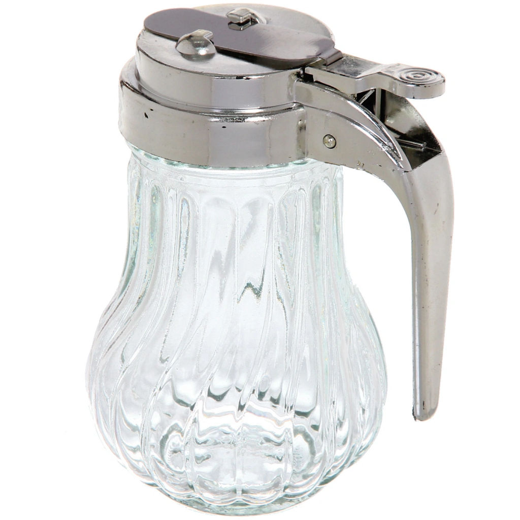 Цена за 3 шт. Сахарница стеклянная с дозатором крышка под металл