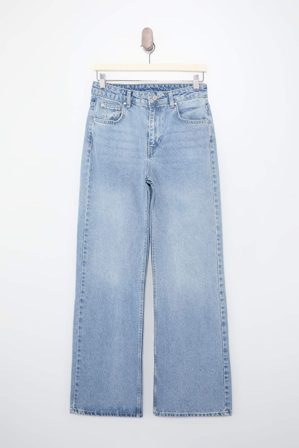 Gri Yuksek Bel Genis Paca Wide Leg Palazzo Jeans TWOAW26JE00066 - Trendyolmilla фото 7