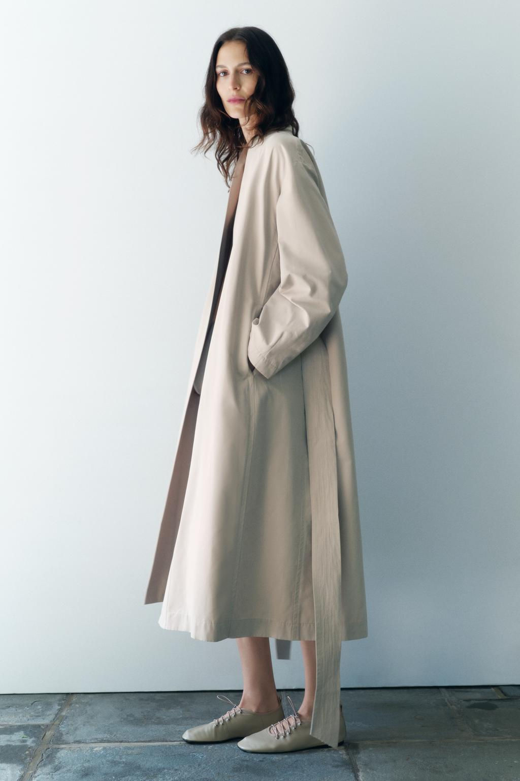 ZW COLLECTION KIMONO TRENCH COAT - Zara фото 3