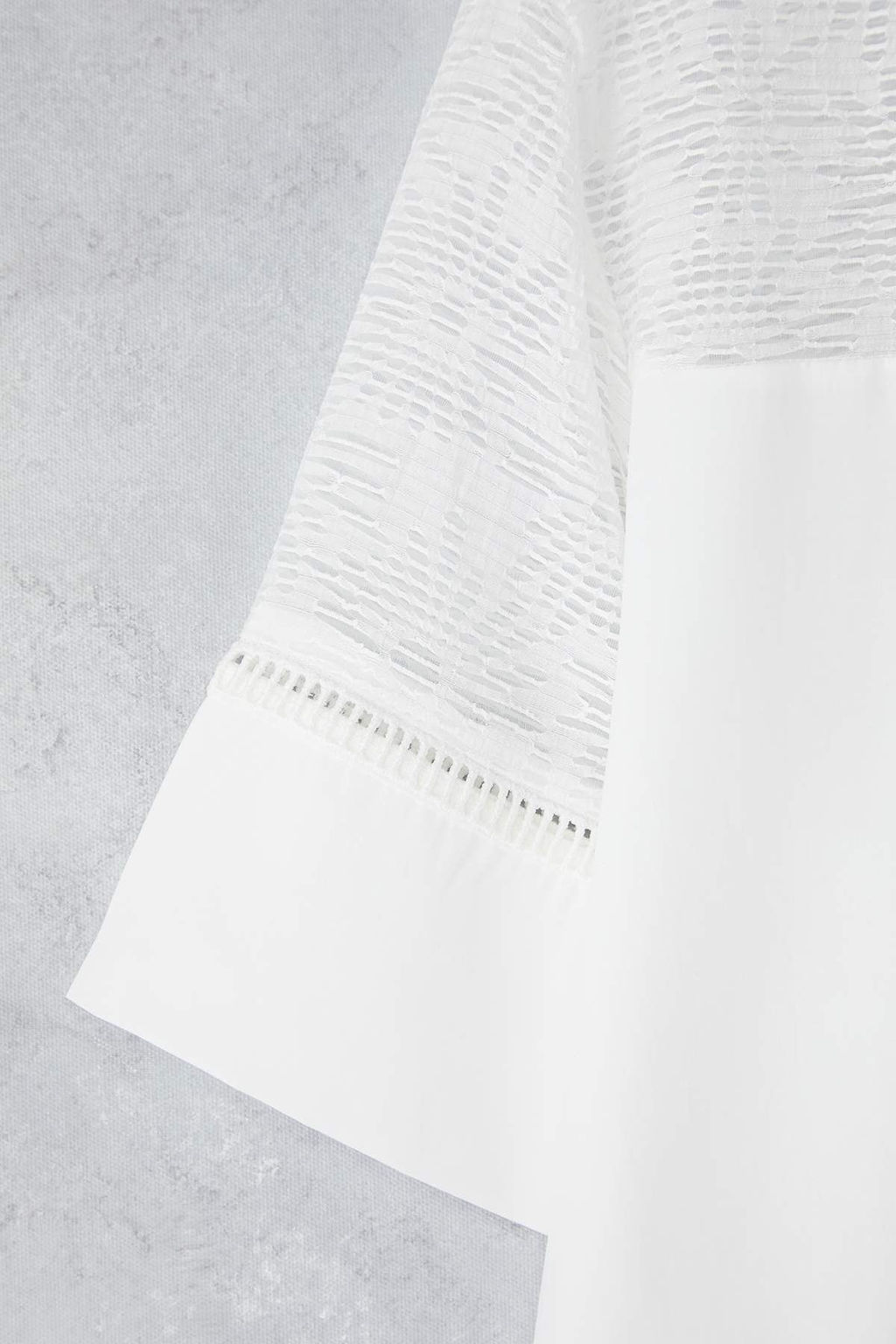 Trendyolmilla Beyaz Transparan detayl? k?sa kol crop Gomlek TWOSS25GO00170  фото 7