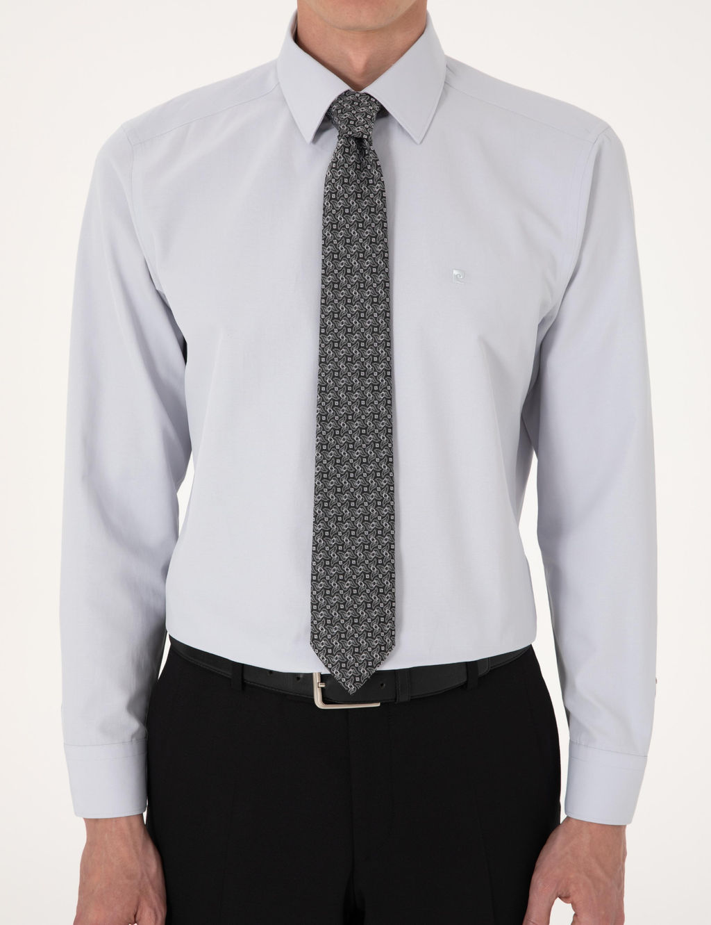 A__k Gri Slim Fit Uzun Kollu Basic G_mlek - Pierre cardin фото 7