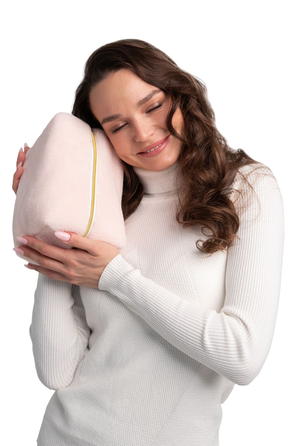 Косметичка меховая Тедди пудра