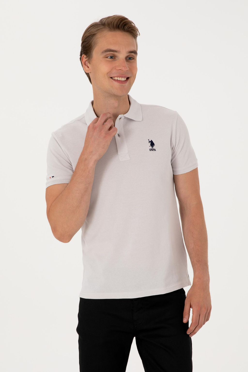 Erkek A__k Gri Basic Ti__rt - U.s. polo assn фото 10